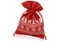Оптом Мешочек подарочный новогодний с узором, светло-красный/белый для нанесения логотипа или надписи Мешочек подарочный новогодний с узором, светло-красный/белый фото