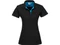 Футболка поло женская US Basic Solo, черная / бирюзовая фото
