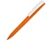 Оптом Ручка шариковая пластиковая Zorro, soft touch, оранжевая / белая для нанесения логотипа или надписи Ручка шариковая пластиковая Zorro, soft touch, оранжевая / белая фото