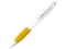 Ручка шариковая пластиковая Nash, белая / желтая фото