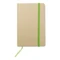 Блокнот нелинованный на резинке А5, 96 стр., бежевый/ зеленый фото