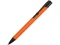 Ручка шариковая металлическая Crepa, черная / оранжевая фото