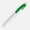 Ручка шариковая пластиковая Open Bento, белая / зеленая фото