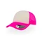 Бейсболка Atlantis Rapper, 5 клиньев, белая / розовая фото