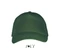 Бейсболка Sol's Long Beach, 260 гр/м2, темно-зеленая фото
