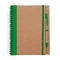 Блокнот с ручкой Alani, коричневый / зеленый фото