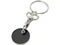 Оптом Брелок для ключей с монеткой для тележки Rory, черный для нанесения логотипа или надписи Брелок для ключей с монеткой для тележки Rory, черный фото