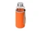 Бутылка для воды c чехлом Pure, 420 мл, прозрачная / оранжевая фото