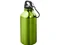 Бутылка металлическая для воды с карабином Oregon, 400 мл, салатовая фото