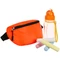 Детский набор Sonrisa: детская бутылка для воды, детская поясная сумка, цветные мелки, оранжевый фото