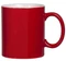 Фаянсовая кружка, красная фото