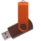 Флешка деревянная на 32 Гб Twist Wood Color USB 2.0, темно-коричневая / оранжевая Флешка деревянная на 32 Гб Twist Wood Color USB 2.0, темно-коричневая / оранжевая фото