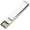 Флешка металлическая на 64 Гб Clips USB 2.0, серебристая фото