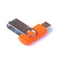 Флешка пластиковая с металлической крышкой 16 Гб Твист, оранжевая фото