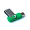 Флешка пластиковая с металлической крышкой 4 Гб Твист, зеленая фото