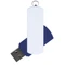 Флешка пластиковая на 16 Гб Elegance Color USB 2.0, темно-синяя / белая фото