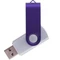 Флешка пластиковая на 16 Гб Twist Color Mix USB 3.0, серебристая / фиолетовая фото