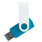 Флешка пластиковая на 16 Гб Twist White Color USB 2.0, голубая / белая фото