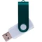Флешка пластиковая на 16 Гб Twist White Color USB 3.0, белая / зеленая Флешка пластиковая на 16 Гб Twist White Color USB 3.0, белая / зеленая фото