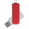 Флешка пластиковая на 32 Гб Elegance Color USB 2.0, серебристая / красная фото