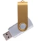 Флешка пластиковая на 32 Гб Twist Color Mix USB 2.0, серебристая / золотистая фото