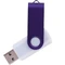 Флешка пластиковая на 32 Гб Twist White Color USB 3.0, белая / фиолетовая фото