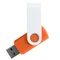 Флешка пластиковая на 64 Гб Twist White Color USB 2.0, оранжевая / белая фото