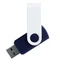 Флешка пластиковая на 64 Гб Twist White Color USB 2.0, темно-синяя / белая Флешка пластиковая на 64 Гб Twist White Color USB 2.0, темно-синяя / белая фото