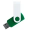 Флешка пластиковая на 64 Гб Twist White Color USB 2.0, зеленая / белая фото