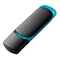 Флешка пластиковая на 8 Гб Ozon, USB 2.0, черная / бирюзовая фото