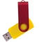 Флешка пластиковая на 8 Гб Twist Color Mix USB 2.0, желтая / красная фото
