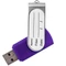 Флешка пластиковая с металлической скобой на 4 Гб Twist Sticker, soft touch, фиолетовая фото
