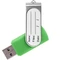 Флешка пластиковая с металлической скобой на 4 Гб Twist Sticker, soft touch, салатовая фото