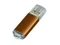 Флешка USB 3.0 на 32 Гб с прозрачным колпачком, коричневая фото