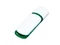 Флешка USB 3.0 на 64 Гб с цветными вставками, белая / зелёная Флешка USB 3.0 на 64 Гб с цветными вставками, белая / зелёная фото