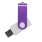 Флешка из переработанного пластика на 16 Гб Twist Eco USB 3.0, белая / фиолетовая фото