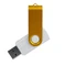 Флешка из переработанного пластика на 4 Гб Twist Eco USB 2.0, белая / золотистая фото