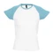 Футболка женская Sol's Milky 150, белая / бирюзовая фото