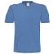 Футболка мужская с V образным вырезом B&C Mick Deluxe, синий меланж фото