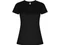 Футболка спортивная женская Roly Imola, черная фото