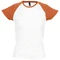 Оптом Футболка женская Sol's Milky 150, белая / оранжевый для нанесения логотипа или надписи Футболка женская Sol's Milky 150, белая / оранжевый фото