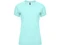 Оптом Футболка женская спортивная Roly Bahrain, светло-голубая для нанесения логотипа или надписи Футболка женская спортивная Roly Bahrain, светло-голубая фото