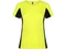 Футболка женская спортивная Roly Shanghai, желтая / черная фото