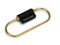 Карабин для ключей «Тоне», черный / золотой фото
