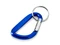 Карабин с брелоком, синий фото