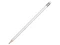 Карандаш шестигранный с ластиком Presto, белый фото