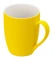 Кружка фарфоровая C1, soft-touch, желтая фото