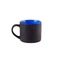 Кружка фарфоровая с прорезиненным покрытием Mycup Yasna, черная / синяя фото