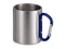 Кружка из стали с ручкой-карабином Elbrus, серебристая / синяя фото