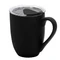 Кружка керамическая с крышкой Velvet Duo, 350 мл, soft touch, черная фото